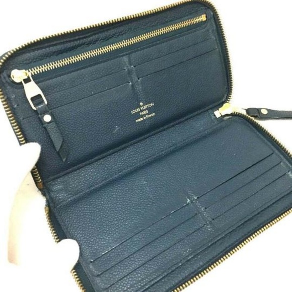 100% Auth Louis Vuitton Long Empreinte Leather Zip - Picture 6 of 8